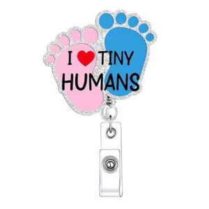 Pink and blue little feet