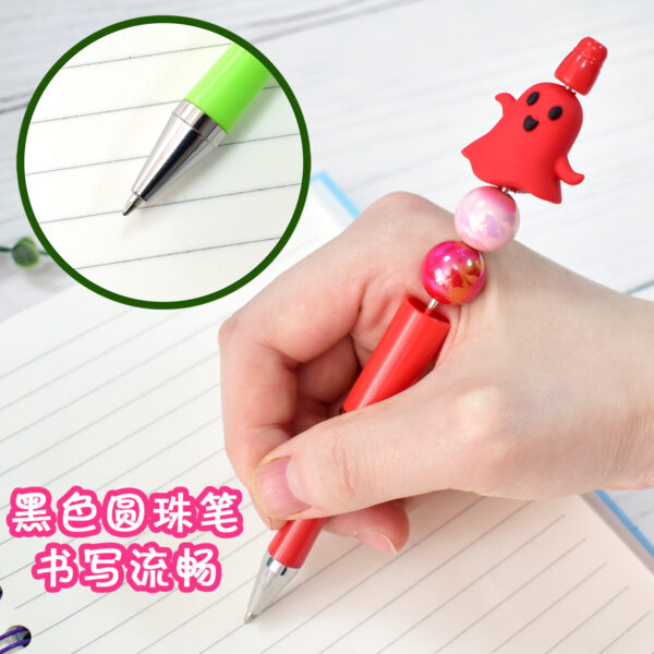 oly-79d4e00e92ee65cb5f9f32e73559a782 Wholesale Cute Ghost Beaded Pen