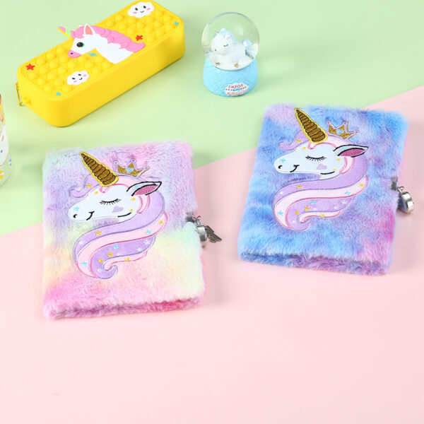 Wholesale Children's Diary with Lock Cartoon Unicorn A5 Notebook