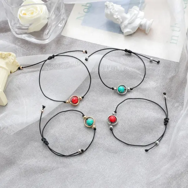 Wholesale Vintage Style Letter Alloy Rope No Inlaid Bracelets