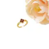 Wholesale Copper Plating Heart Shape Zircon Open Rings