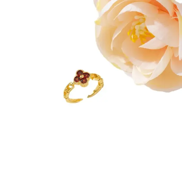 Wholesale Copper Plating Heart Shape Zircon Open Rings