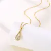 Wholesale Water Plating Vacuum Plating Real Gold Plated 18K Gold Four Leaf Clover Candy Fish 304 Stainless Steel Copper Retro Waterproof Non Tarnish Stainless Steel Pendant Necklace