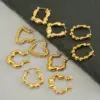 oly-79ecbe9a81ea9c7598a4240f64ce83f8 Wholesale 1 Pair Basic Classic Style Geometric Plating 304 Stainless Steel 18K Gold Plated Hoop Earrings