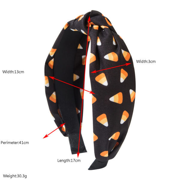 Wholesale New Halloween Element Ghost Skull Star and Moon Head Printed Fabric Headband Trendy Fashion Holiday Party Hair Accessories