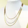Wholesale PVD Coated Real Gold Plated 14K Gold Rose Gold Plated Solid Color 304 Stainless Steel Casual Vacation Classic Style Waterproof Non Tarnish 304 Stainless Steel Layered Necklaces