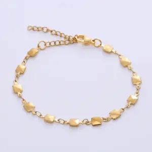 Square / Gold Bracelet (17+5cm)