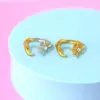 Wholesale Ion Plating (IP) Real Gold Plated 18K Gold Star Moon 304 Stainless Steel IG Style Casual Simple Style Waterproof Non Tarnish Open Rings
