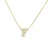 Simple Style Letter Copper Zircon Necklace In Bulk