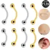 Wholesale 1 Piece Ear Cartilage Rings & Studs Simple Style Classic Style Simple Pure Titanium Titanium Alloy Polishing Plating 14K Gold Plated White Gold Plated Eyebrow Studs Ear Cartilage Rings & Studs Belly Rings