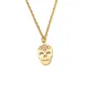 Wholesale PVD Coated Skull Stainless Steel Fashion Waterproof Non Tarnish 302 Stainless Steel Necklace
