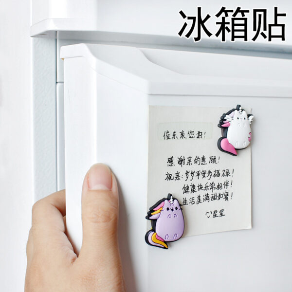 Wholesale Magnetic refrigerator sticker cartoon cute student whiteboard drawing board message strip decoration fixed sticker magnet soft magnetic sticker