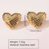 Wholesale 1 Pair Simple Style Water Droplets Heart Shape Butterfly 304 Stainless Steel Imitation Gold Electroplating Ear Studs