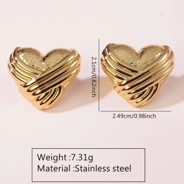 Wholesale 1 Pair Simple Style Water Droplets Heart Shape Butterfly 304 Stainless Steel Imitation Gold Electroplating Ear Studs