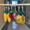 Wholesale Cross-border European and American Acrylic Fruit Creative Earrings Carrot Strawberry Pineapple Summer Cute Holiday Earrings