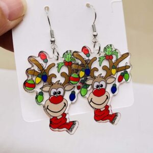 Creative Acrylic Earrings for Christmas - 011