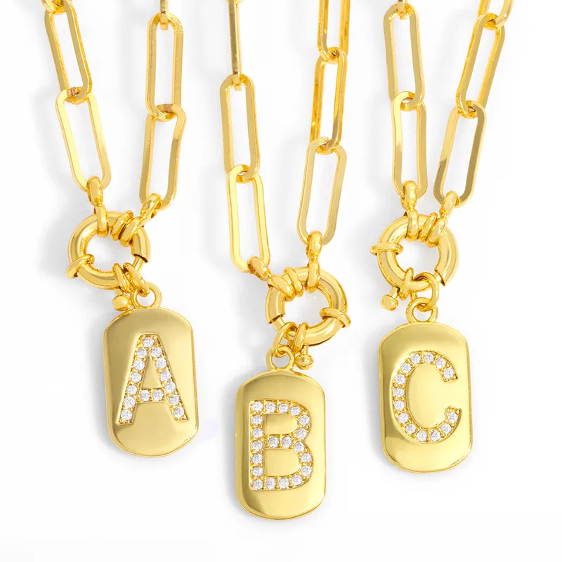 Wholesale Copper Plating Letter Copper Necklaces