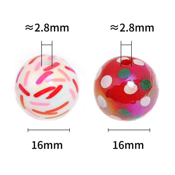 Wholesale Colorful polka dot acrylic DIY beads