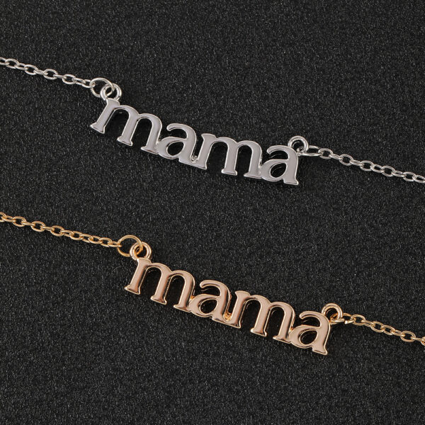Wholesale Amazon New Mother's Day mama Letter Necklace Female Niche Design Sense ins Style Simple Female Clavicle Chain