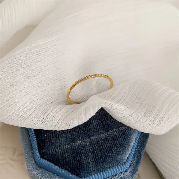 Wholesale Jewelry IG Style Simple Style Circle Titanium Steel 18K Gold Plated Plating Rings