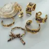 Wholesale Wide Open Stainless Steel Bracelet Plated In 18K Gold With Stylish Leopard Print Ribbon Fashionable Jewelry Accessory For Women