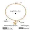 Wholesale Jewelry Vacation Beach Classic Style Starfish 304 Stainless Steel 18K Gold Plated PVD Coated Plating Pendant Necklace