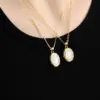 Wholesale Vintage Style Oval Copper Plating Inlay Carving Shell 18k Gold Plated Pendant Necklace