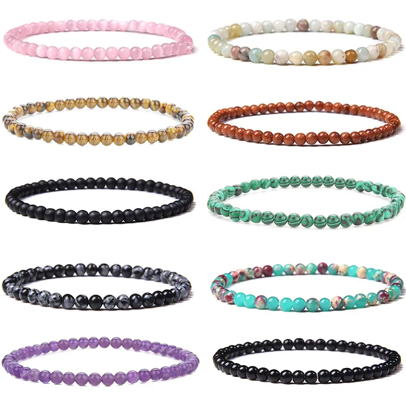 Wholesale Fashion Geometric Natural Stone Beaded Bracelets