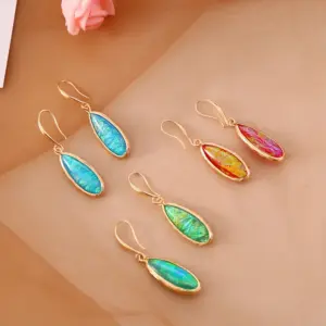 Wholesale fashion water droplets gem drop earrings - Nihaojewelry