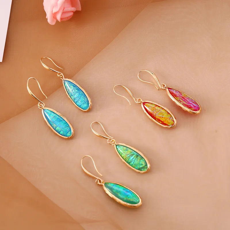Wholesale fashion water droplets gem drop earrings - Nihaojewelry