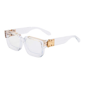 C15 transparent frame gold and white film