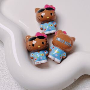 10-Black skin + blue / [Sold per piece] Size approx. 19 x 26 mm, aperture approx. 3.3 mm