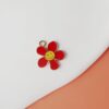 Wholesale smiley face flower oil drop alloy accessories Pendant