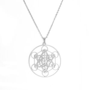 Steel 45+5cm long cross chain