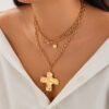 Wholesale Punk ins style cross pendant necklace