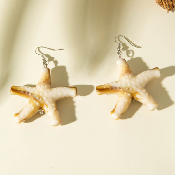 Wholesale Cross-Border Bohemian Beach Style Starfish Shell Acrylic Earrings Summer Ocean Series Earrings for Women