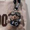 Wholesale Original Camera Bear Cute Bag Hanging Ornaments Plush Doll Doll Bag Pendant Couple Keychain Creative Gift