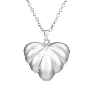 Shell Heart Necklace Steel Color One MS-538