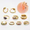 1 Piece Elegant Shiny Geometric Eye Snake Plating Inlay Copper Zircon Ear Cuffs