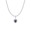 Wholesale S925 sterling silver twelve birthstone love necklace