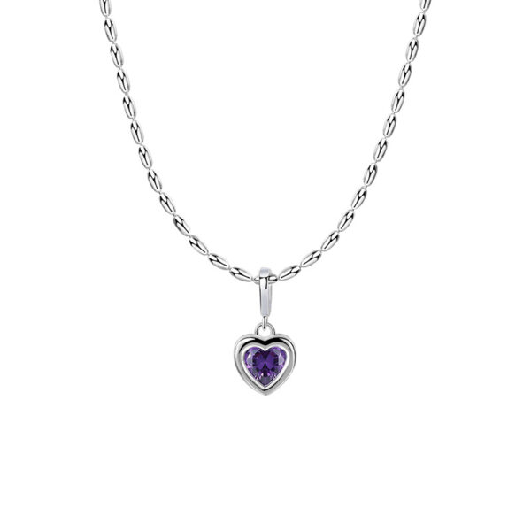 Wholesale S925 sterling silver twelve birthstone love necklace