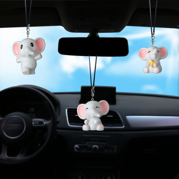 Wholesale Cute elephant car rearview mirror decorative pendant