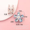 oly-7a7ffc485d4fb44c56ada87309ea23a0 Wholesale Hole alloy five-leaf flower beaded hair aessories double-sided crystal flower plating wholesale diy jewelry aessories