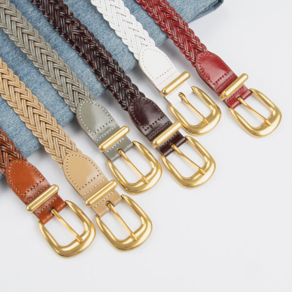 Wholesale Guangzhou Rhododendron Woven Belt with Jeans Casual Pants