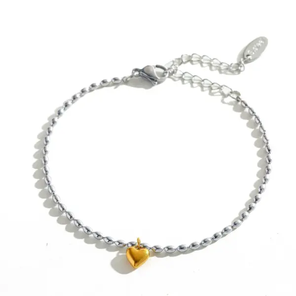 oly-7a926a5235e17e8732f9ca53257e22a4 Wholesale PVD Coated 18K Gold Plated Heart Shape 201 Stainless Steel 304 Stainless Steel Casual Sweet Waterproof Non Tarnish 201 Stainless Steel Necklace