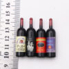 Wholesale 1:12 Doll House Accessories Scene Model Micro Landscape Decoration Shooting Props Mini Artificial Plastic Red Wine Bottle