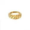 18K Real Gold Plated Gold Plated 304 Stainless Steel PVD Coated Inlay Rings