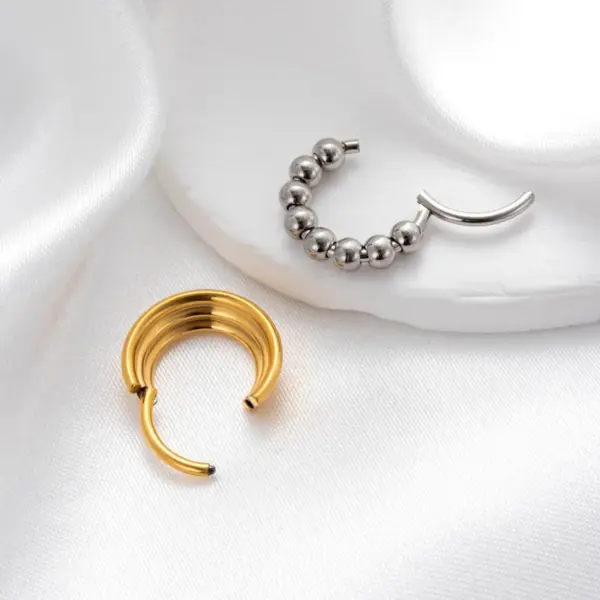 1 Piece Nose Rings & Studs Simple Style Classic Style Circle 316L Stainless Steel Waterproof Non Tarnish Surgical Steel