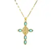 Wholesale PVD Coated Human Cross Titanium Steel Copper Simple Style Commute Waterproof Non Tarnish Titanium Steel Pendant Necklace