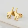 PVD Coated 18K Gold Real Gold Plated Animal 304 Stainless Steel Cute Waterproof Non Tarnish Ear Studs